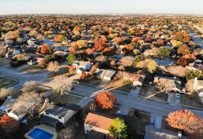 areal shot of Flower Mound texas
